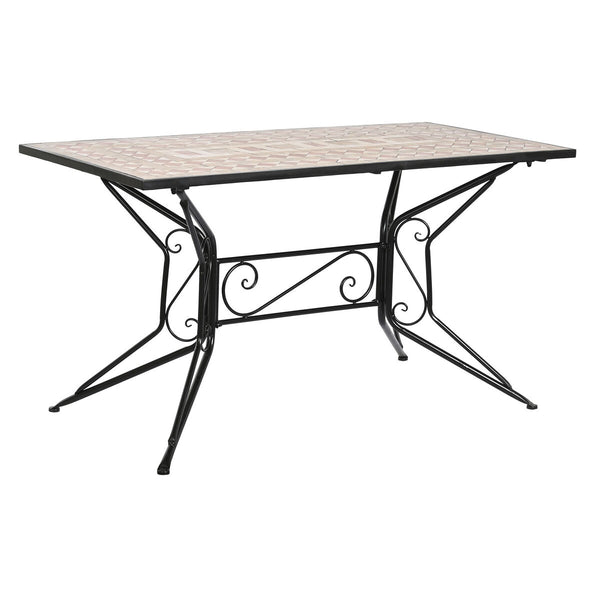 Tisch DKD Home Decor Braun Außenbereich aus Keramik schmiedeeisern (140 x 70 x 75,5 cm)