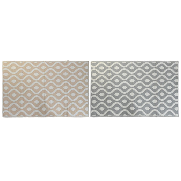 Teppich DKD Home Decor Grau Beige Weiß Polypropylen (2 Stück) (120 x 180 x 1 cm)