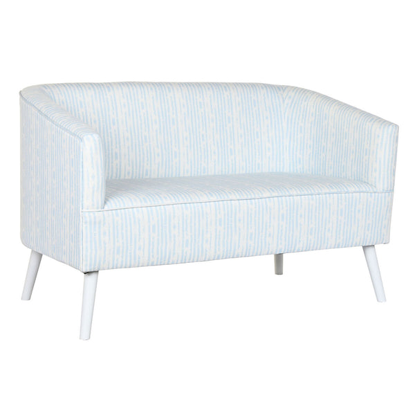 Sofa DKD Home Decor Streifen Blau Metall Weiß Mediterraner (130 x 68 x 78 cm)