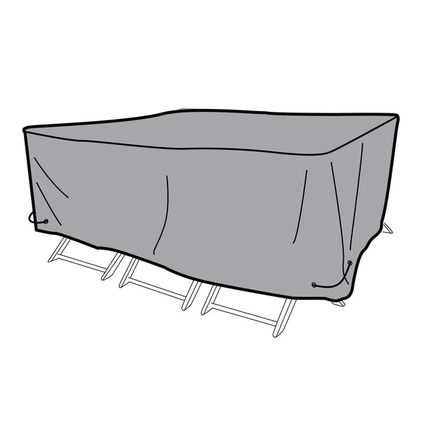 Schutzhülle DKD Home Decor Tisch Schwarz Aluminium Dunkelgrau (200 x 130 x 60 cm)