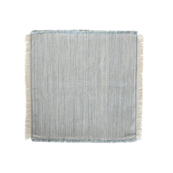 Kissenbezug DKD Home Decor Blau Weiß Randbereich (45 x 1 x 45 cm)