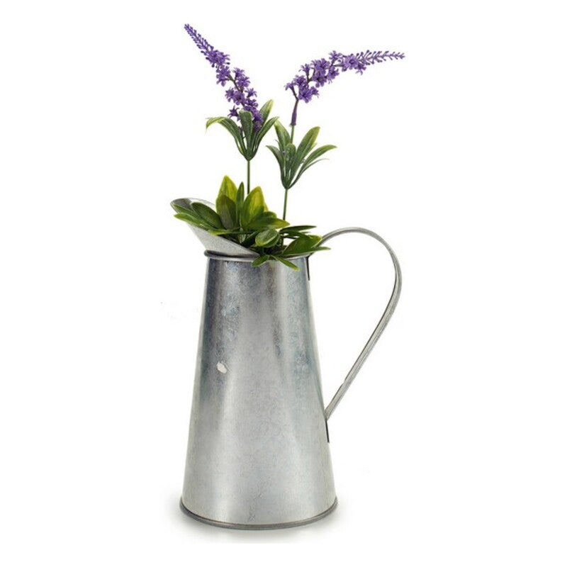 Blumentopf Kanne Zink Silberfarben (11,3 x 21,5 x 17	cm)
