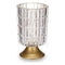 LED-Laterne Metall Golden Durchsichtig Glas (10,7 x 18 x 10,7 cm)