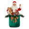 Deko-Figur 60 cm Weihnachtsmann Rot grün Synthetisch