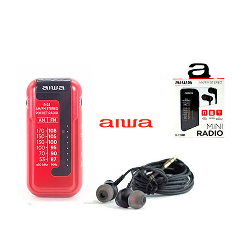 Tragbares Radio Aiwa R22RD ROJO Rot AM/FM Mini
