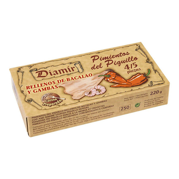 Piquillo-Paprika Diamir Kabeljau und Garnelen (220 g)