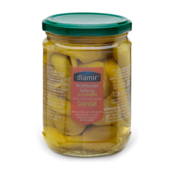 Oliven Diamir Gordal Chili-Schoten (420 ml)