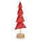 Weihnachtsbaum Rot Holz Samt (8 x 40 x 13 cm)