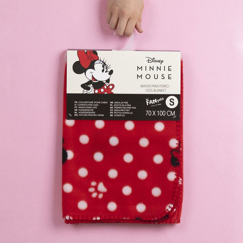 Decke für Haustiere Minnie Mouse Rot (100 x 0,5 x 70 cm)