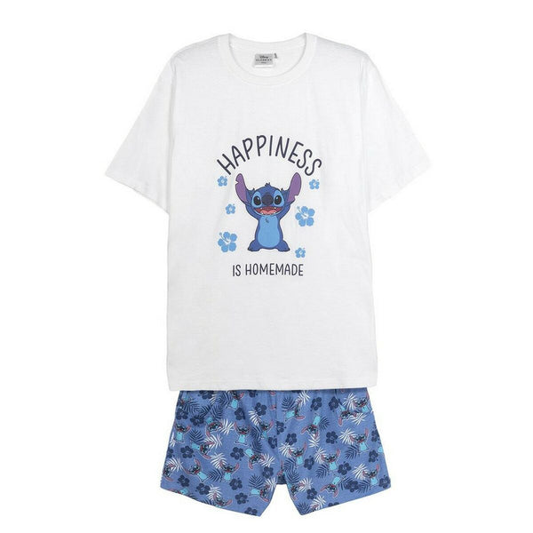 Sommer-Schlafanzug Stitch Herren Blau