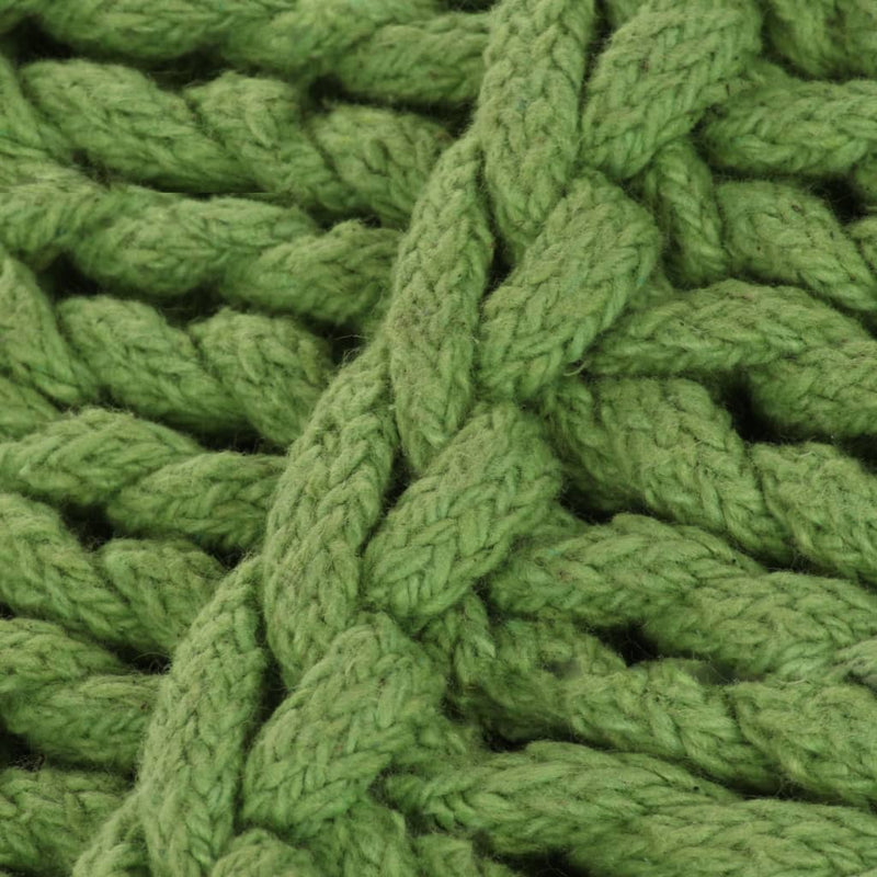 Bodensitzkissen Quadratisch Gestrickt Baumwolle 60 x 60 cm Grün
