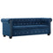 Chesterfield Sofa 3-Sitzer Samtbezug 199x75x72cm Blau