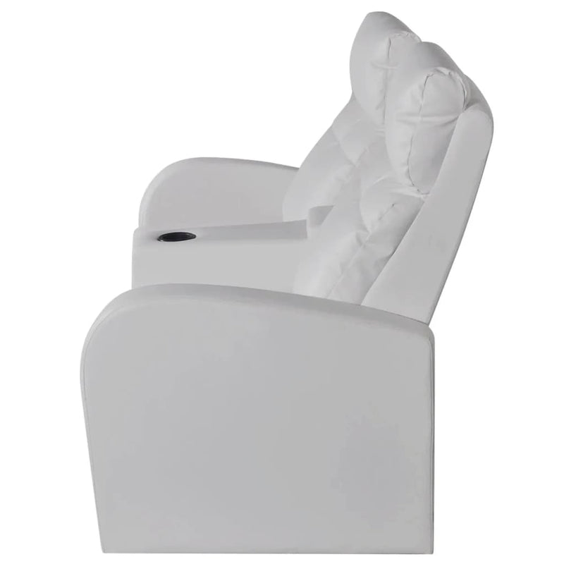 Relaxsessel 2-Sitzer Kunstleder Weiß