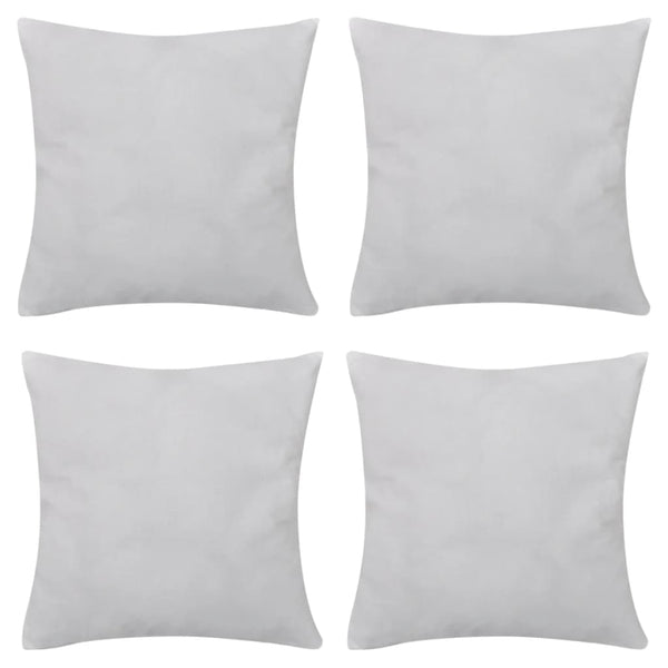 4 weiße Kissenbezüge Baumwolle 80 x 80 cm