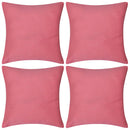 4 Rosa Kissenbezüge Baumwolle 40 x 40 cm