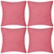 4 Rosa Kissenbezüge Baumwolle 80 x 80 cm