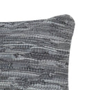 Kissen Chindi Grau 60 x 60 cm Leder und Baumwolle