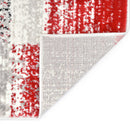 Teppich Grau und Rot 140 x 200 cm PP