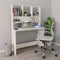 Schreibtisch mit Regalen Weiß 110x45x157 cm Holzwerkstoff