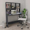 Schreibtisch mit Regalen Hochglanz-Grau 110x45x157 cm