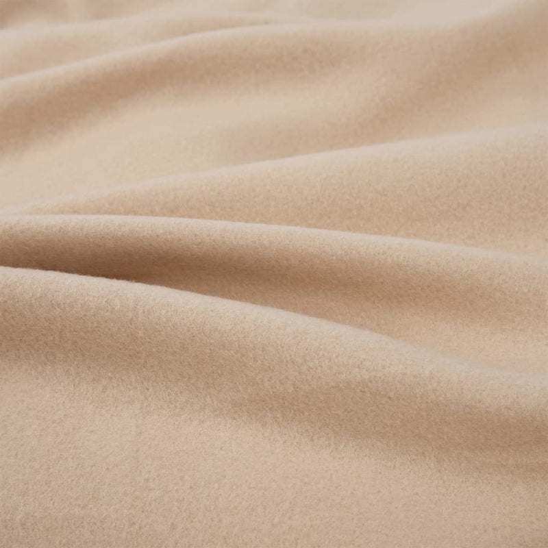 Bettlaken 2 Stk. Polyester-Fleece 150x200 cm Beige