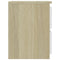 Nachttisch Weiß Sonoma-Eiche 30x30x40 cm Holzwerkstoff