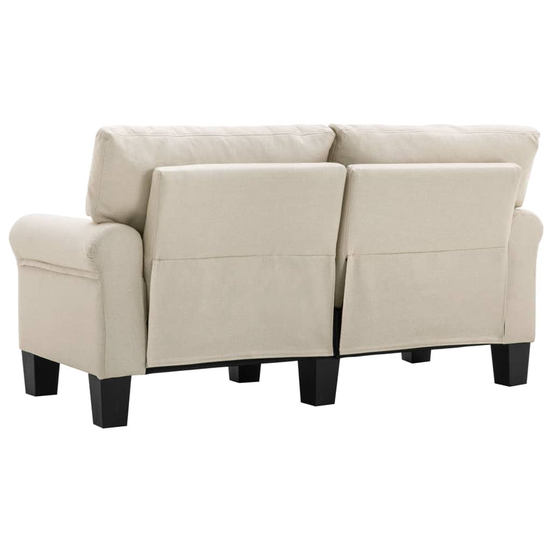 2-Sitzer-Sofa Creme Stoff