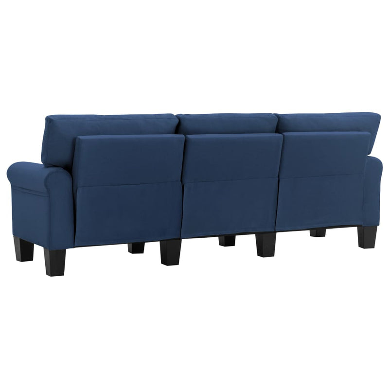 3-Sitzer-Sofa Blau Stoff