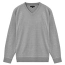 5 Stk. Herren Pullover Sweaters V-Ausschnitt Grau L