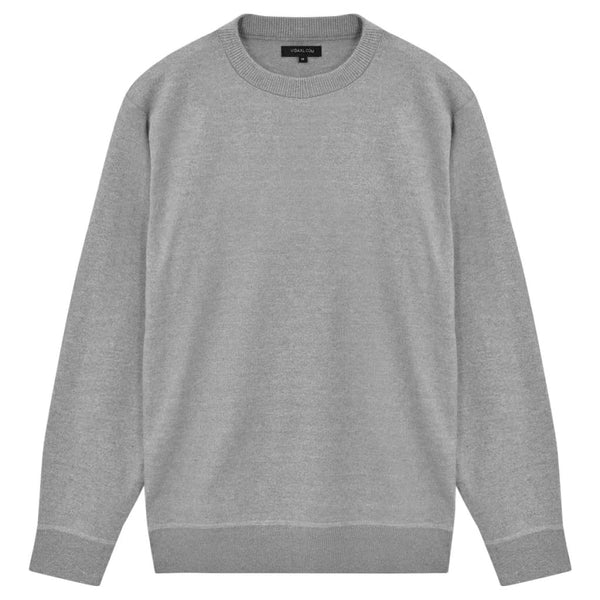 5 Stk. Herren Pullover Sweaters Rundhals Grau M