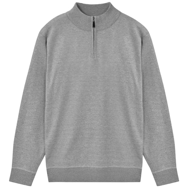 5 Stk. Herren Pullover Sweaters mit Reißverschluss Grau M