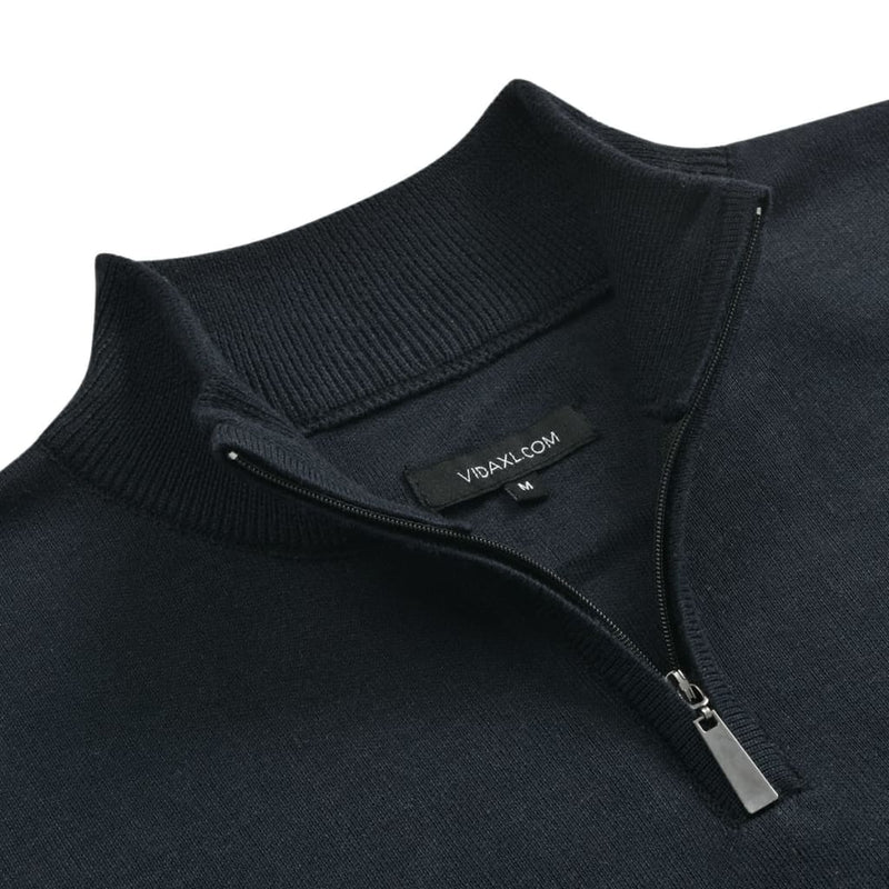 5 Stk. Herren Pullover Sweaters mit Reißverschluss Marineblau M