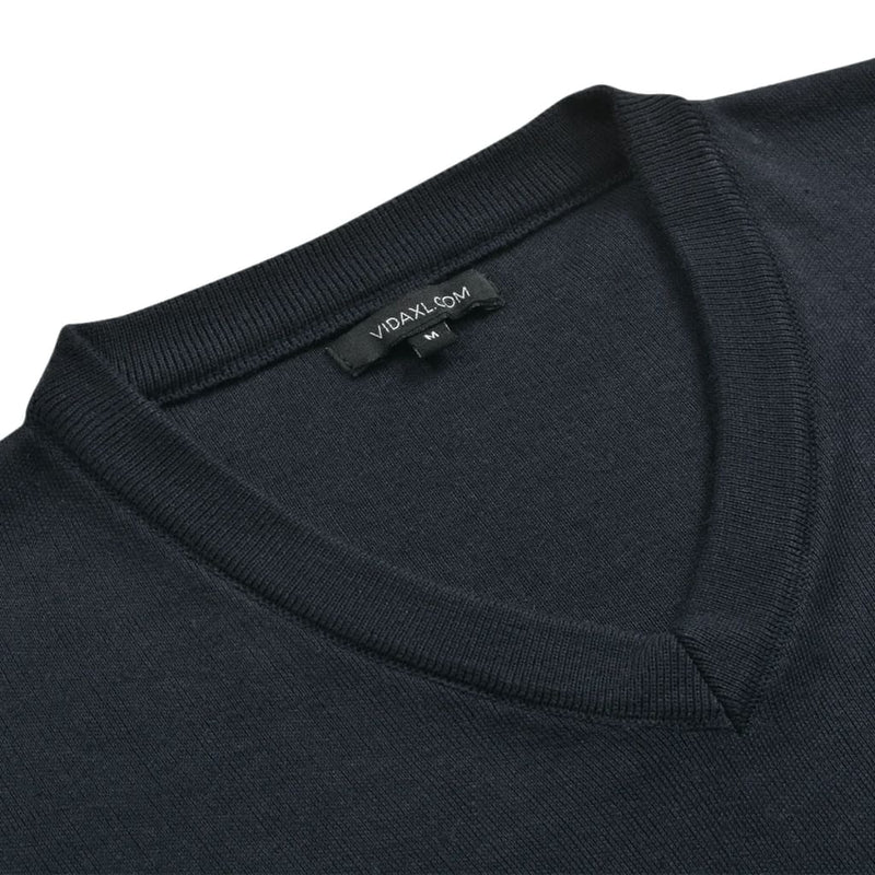 5 Stk. Herren Pullover Sweaters V-Ausschnitt Marineblau XL