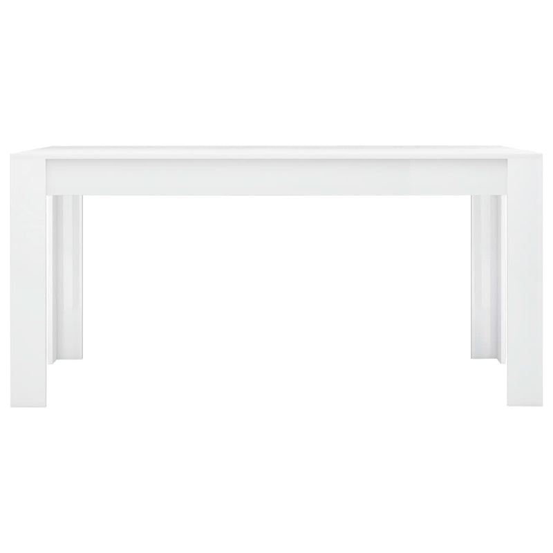 Esstisch Hochglanz-Weiß 160x80x76 cm Holzwerkstoff