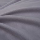5-tlg. Bettwäsche-Set Fleece Grau 200×220/60×70 cm