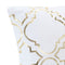 Kissen 2 Stk. Foliendruck Weiß und Golden 40 x 40 cm Baumwolle