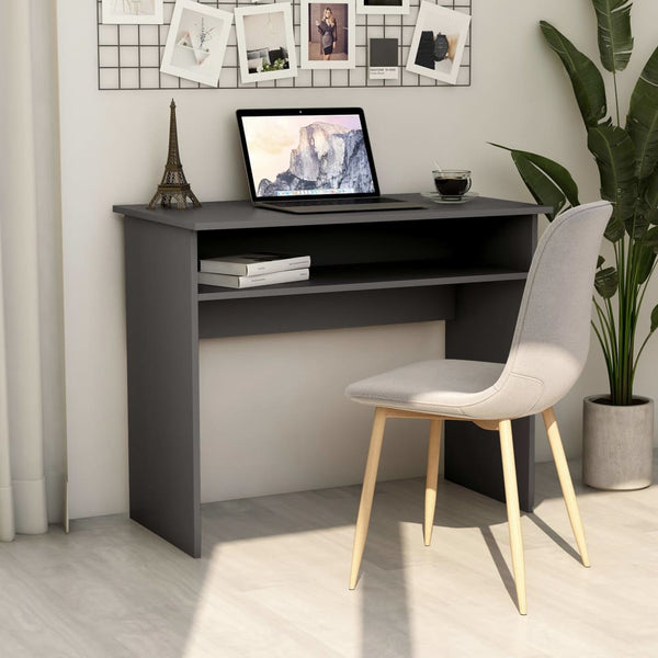 Schreibtisch Grau 90x50x74 cm Holzwerkstoff