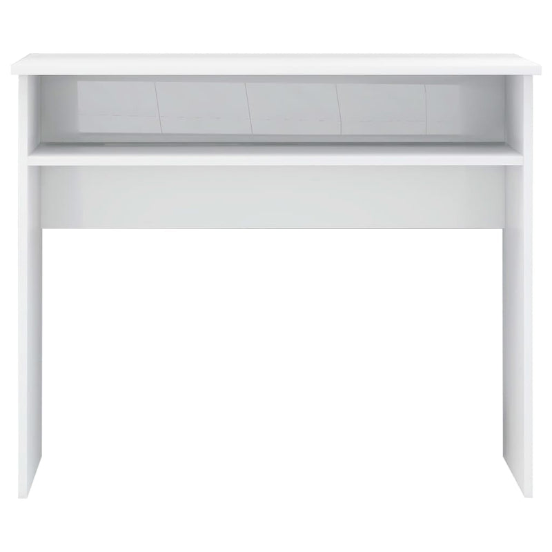 Schreibtisch Hochglanz-Weiß 90x50x74 cm Holzwerkstoff