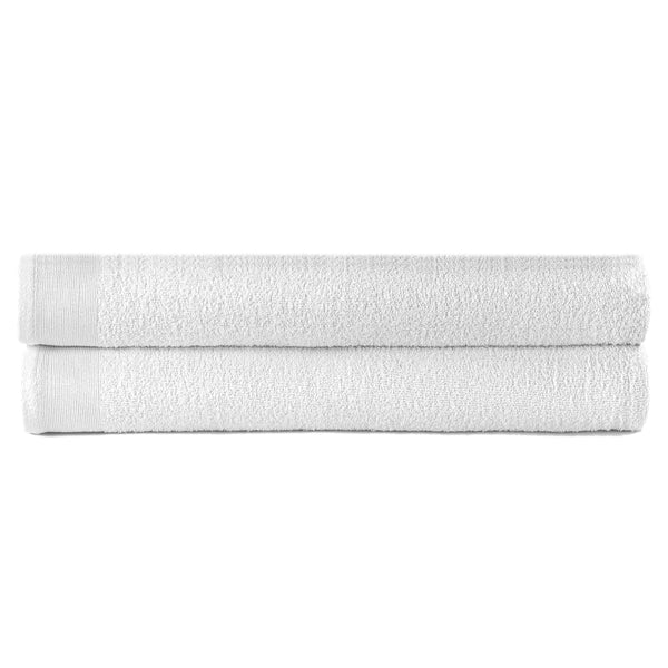Duschtücher 2 Stk. Baumwolle 450 g/m² 70 x 140 cm Weiß