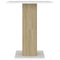 Bistrotisch Weiß und Sonoma-Eiche 60x60x75 cm Holzwerkstoff