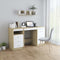 Schreibtisch Weiß und Sonoma-Eiche 140x50x76 cm Holzwerkstoff