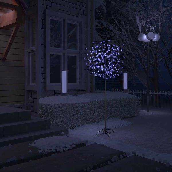 Weihnachtsbaum 200 LEDs Blau-Weißes Licht Kirschblüten 180 cm
