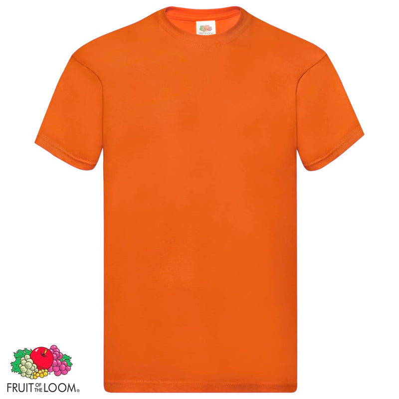 Fruit of the Loom Original T-Shirts 5 Stk. Orange M Baumwolle