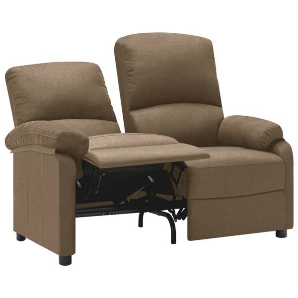 vidaXL 2-Sitzer-Sofa Verstellbar Taupe Stoff 