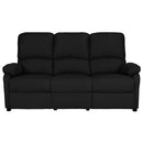 3-Sitzer-Sofa Verstellbar Schwarz Stoff