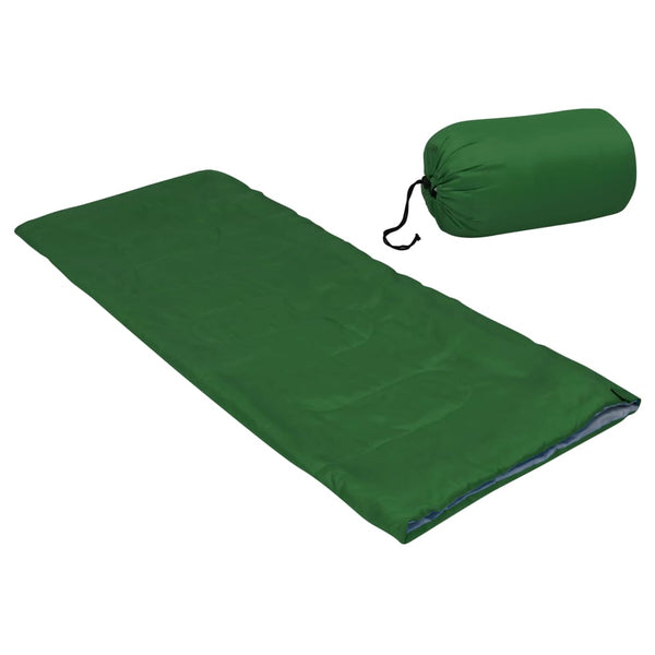 Leichter Umschlag-Schlafsack für Kinder Grün 670g 15°C