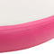 Aufblasbare Gymnastikmatte mit Pumpe 100x100x10 cm PVC Rosa