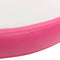 Aufblasbare Gymnastikmatte mit Pumpe 100x100x15 cm PVC Rosa
