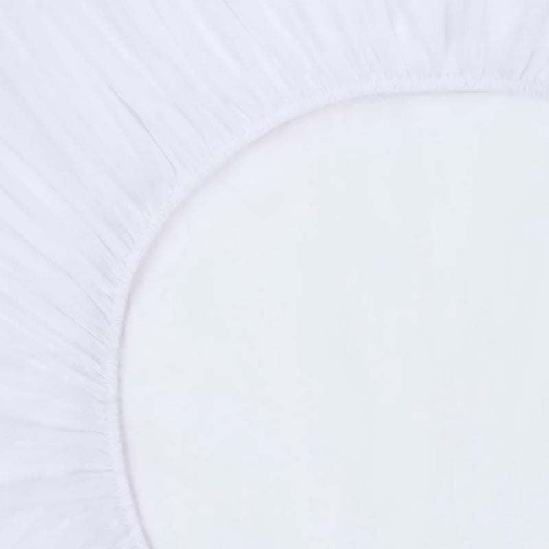 Spannbettlaken 2 Stk. Wasserdicht Baumwolle 80x200 cm Weiß