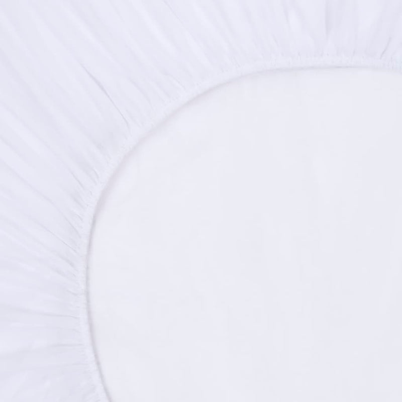 Spannbettlaken 2 Stk. Wasserdicht Baumwolle 160x200 cm Weiß